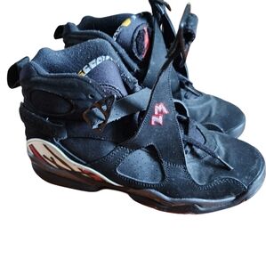 Nike Air Jordan 8 Retro Black Basketball Shoes Boys Size 6